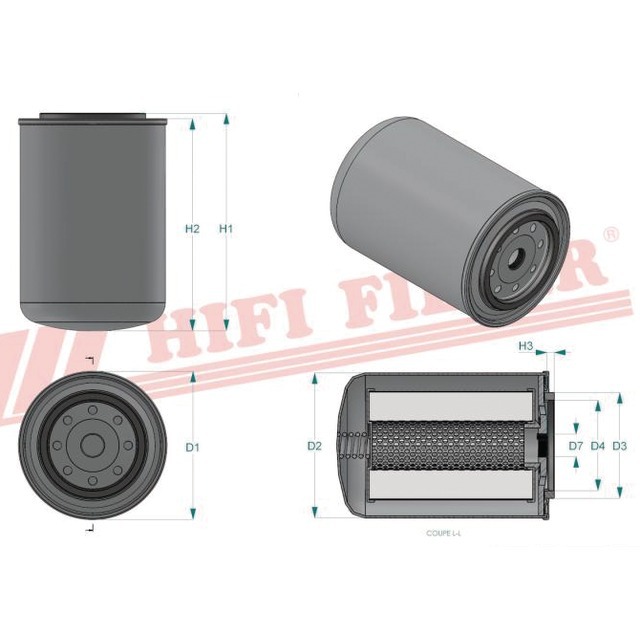 Filtre Hydraulique SH 66192 Hifi Filter référence fournisseur HIFSH66192